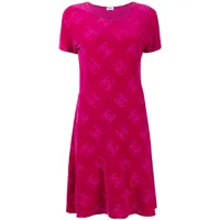 chanel pre-owned robe courte à motif cc (1996) - rose