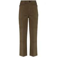 frame pantalon droit à poches multiples - vert