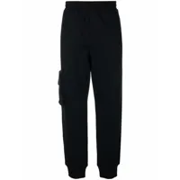 helmut lang pantalon de jogging fuselé à poches multiples - noir