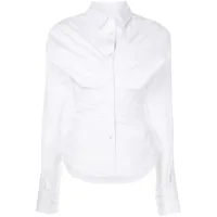 alexander wang chemise à taille froncée - blanc