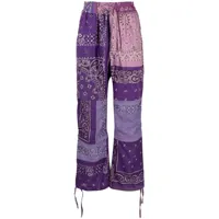readymade pantalon droit à imprimé bandana - violet