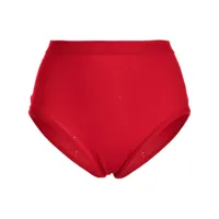 kiki de montparnasse culotte en cachemire à taille haute - rouge