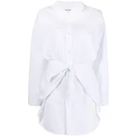 balenciaga chemise à détail noué - blanc