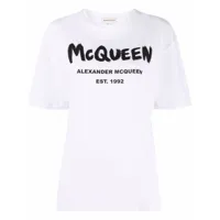 alexander mcqueen t-shirt à logo imprimé - blanc