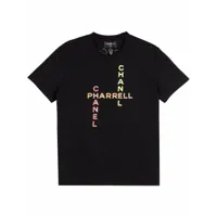 chanel pre-owned x pharell t-shirt à logo imprimé (2019) - noir