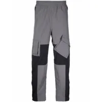 billionaire boys club pantalon de jogging panelled-shell - gris