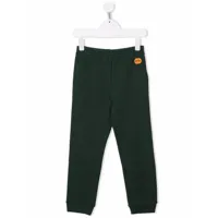 gucci kids pantalon de jogging à patch logo - vert