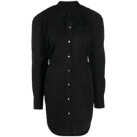 alexander wang robe-chemise en coton - noir