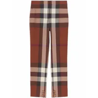 burberry pantalon de tailleur à carreaux - marron