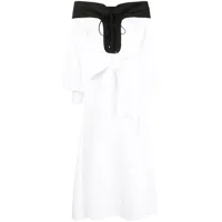 gabriela hearst robe longue colour block - blanc