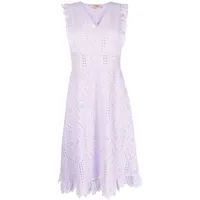 twinset robe à volants - violet