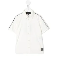 emporio armani kids chemise à détails contrastants - blanc