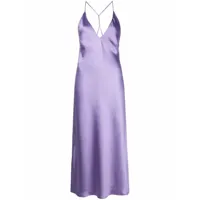 blanca vita robe mi-longue à fines bretelles - violet