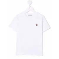 moncler enfant t-shirt à patch logo - blanc