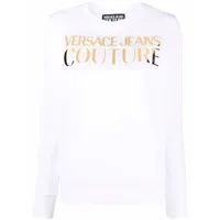 versace jeans couture sweat à col rond - blanc