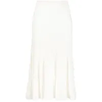 arch4 jupe en cachemire à design plissé - blanc