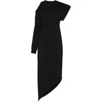 a.w.a.k.e. mode robe asymétrique en coton biologique - noir
