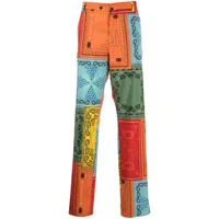 marcelo burlon county of milan pantalon en laine à imprimé bandana - multicolore