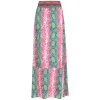 amir slama jupe longue à design patchwork - multicolore