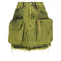 aries minijupe évasée à poches plaquées - vert