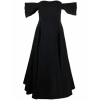 giambattista valli robe mi-longue évasée à épaules dénudées - noir