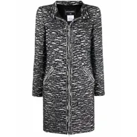 chanel pre-owned veste zippée en tweed (2010) - noir