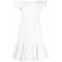giambattista valli robe courte à épaules dénudées - blanc