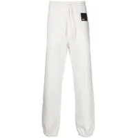 oamc pantalon de jogging en coton à patch logo - blanc