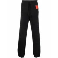 oamc pantalon de jogging en coton à patch logo - noir