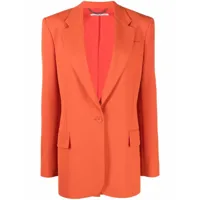 stella mccartney blazer à simple boutonnage - orange