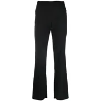 gucci pre-owned pantalon droit à boucles (années 2000) - noir