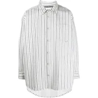 alexander wang chemise oversize en coton à rayures - blanc