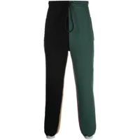 alexander wang pantalon de jogging à design colour block - vert