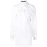 alexander wang robe-chemise à fronces - blanc