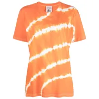 semicouture t-shirt à imprimé tie dye - orange