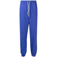 marcelo burlon county of milan pantalon de jogging à taille élastiquée - bleu