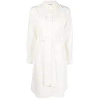 p.a.r.o.s.h. robe-chemise mi-longue à manches longues - blanc