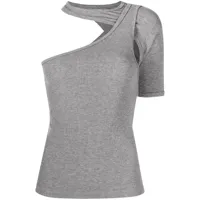 rta t-shirt à design asymétrique - gris