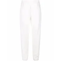 moncler pantalon de jogging fuselé en coton - blanc