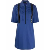 love moschino robe-chemise à fermeture zippée - bleu