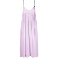 stella mccartney robe longue à bretelles en chaînes - violet
