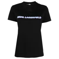 karl lagerfeld t-shirt future à logo imprimé - noir