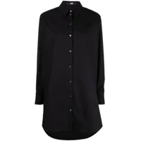 karl lagerfeld chemise en coton biologique à logo imprimé - noir