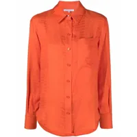 patrizia pepe chemise boutonnée à manches longues - orange