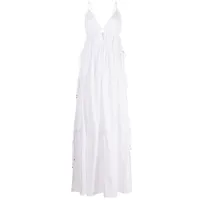 simkhai robe longue april core à découpes - blanc