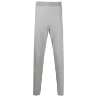 corneliani pantalon droit en maille - gris