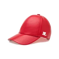 courrèges casquette à patch logo - rouge