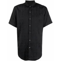 john richmond chemise à motif monogrammé - noir
