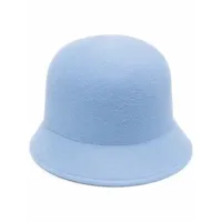nina ricci chapeau à bord incurvé - bleu
