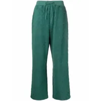 ambush pantalon à motif monogrammé en jacquard - vert